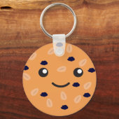 Cute Oatmeel Raisin Cookie Sleutelhanger (Voorkant)
