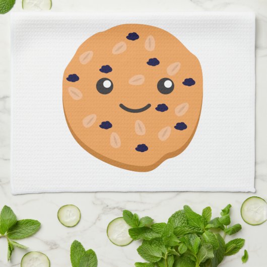 Cute Oatmeel Raisin Cookie Theedoek (Gevouwen)