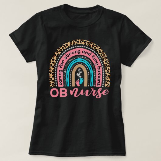 Cute OB Nurse Rainbow - Obstetrics - OB Gyn - T-shirt (Design voorkant)