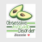 Cute Obsessief Avocado Disorder Sticker (Vel)