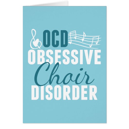 Cute Obsessief Choir Disorder Card (Voorkant)