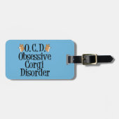 Cute obsessief-Corgi-stoornis Bagagelabel (Voorkant horizontaal)