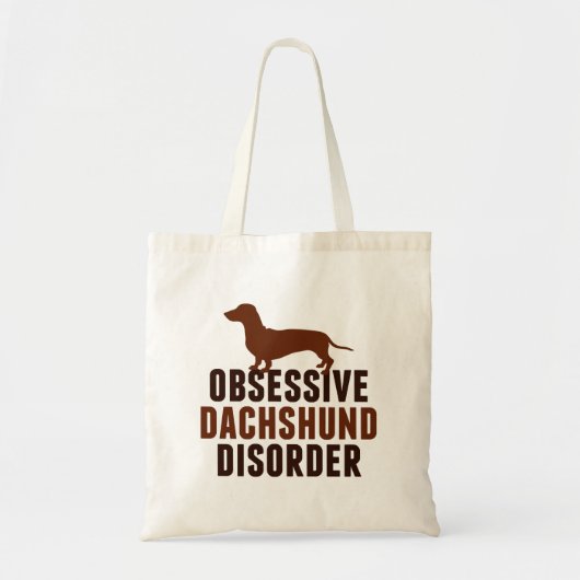 Cute Obsessief Dachshund Disorder Tote Bag (Voorkant)