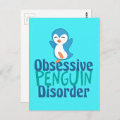 Cute obsessief-pinguïstische stoornis briefkaart (Voorkant / Achterkant)