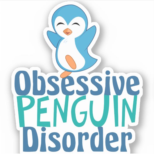 Cute obsessief-pinguïstische stoornis sticker (Voorkant)