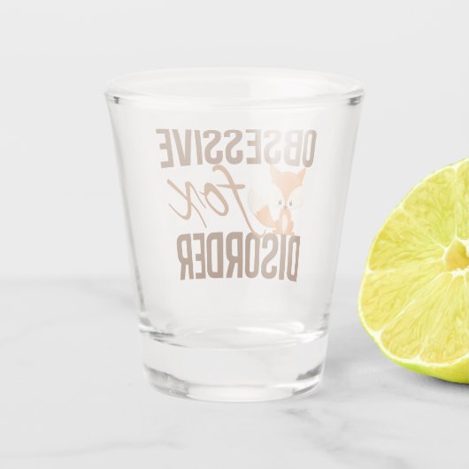 Cute obsessief-vosisstoornis shot glas (Achterkant)
