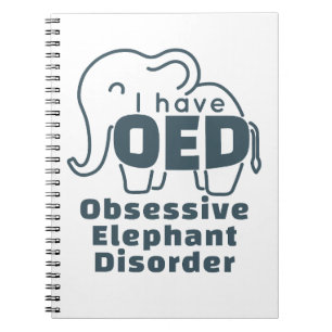 Cute Obsessieve Olifant Stoornis  Notitieboek