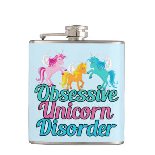 Cute obsessieve Unicorn Disorder Heupfles