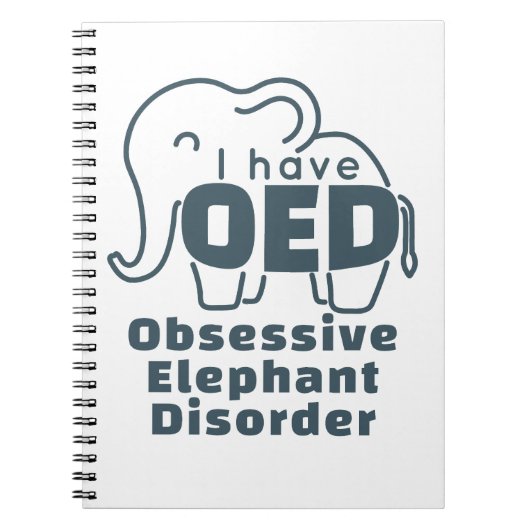 Cute Obsessive Elephant Disorder  Notitieboek (Voorkant)