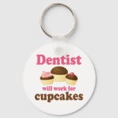 Cute Occupate Chocolate Cupcakes Dentist Sleutelhanger (Voorkant)