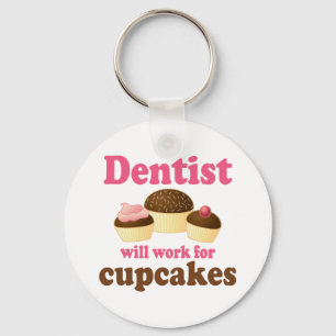 Cute Occupate Chocolate Cupcakes Dentist Sleutelhanger