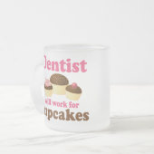 Cute Occupation Chocolate Cupcakes Dentist Matglas Koffiemok (Voorkant links)