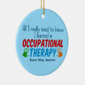 Cute Occupational Therapist Custom Kerstmis Keramisch Ornament (Rechts)