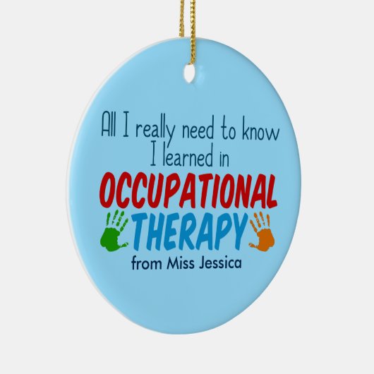 Cute Occupational Therapist Custom Kerstmis Keramisch Ornament (Rechts)