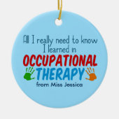 Cute Occupational Therapist Custom Kerstmis Keramisch Ornament (Voorkant)