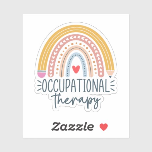 Cute Occupational Therapist Rainbow Sticker (Vel)