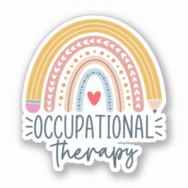 Cute Occupational Therapist Rainbow Sticker