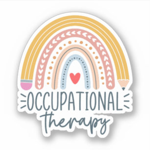 Cute Occupational Therapist Rainbow Sticker