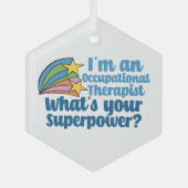 Cute Occupational Therapist Super OT Kerstmis Glas Ornament (Voorkant)