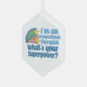 Cute Occupational Therapist Super OT Kerstmis Glas Ornament (Voorkant links)