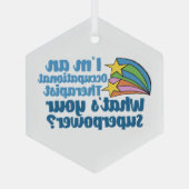 Cute Occupational Therapist Super OT Kerstmis Glas Ornament (Achterkant)
