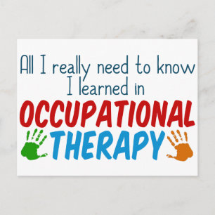 Cute Occupational Therapy Handprint Briefkaart