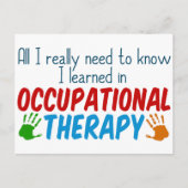 Cute Occupational Therapy Handprint Briefkaart (Voorkant)