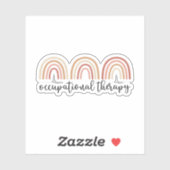 Cute Occupational Therapy OT Rainbow Sticker (Vel)