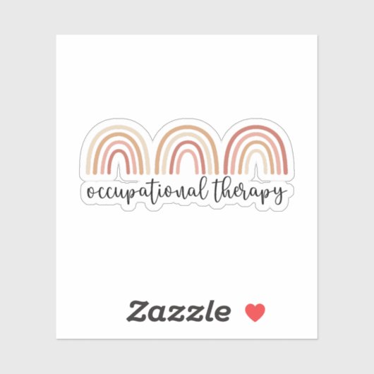 Cute Occupational Therapy OT Rainbow Sticker (Vel)