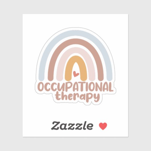 Cute Occupational Therapy OT Rainbow Sticker (Vel)
