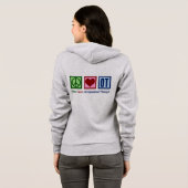 Cute Occupational Therapy Peace Love OT Hoodie (Achterkant volledig)