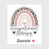 Cute Occupational Therapy to Leopard Rainbow Sticker (Vel)