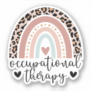 Cute Occupational Therapy to Leopard Rainbow Sticker