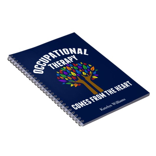 Cute Occupational Therapy Tree Blue, op maat gemaa Notitieboek (Rechterzijde)