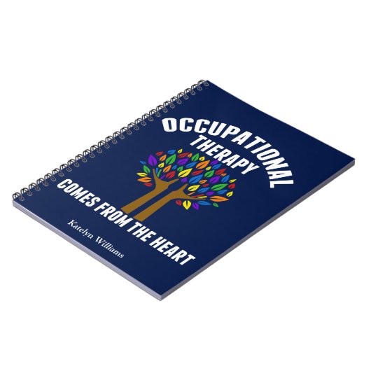 Cute Occupational Therapy Tree Blue, op maat gemaa Notitieboek (Linkerzijde)