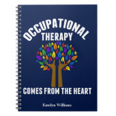 Cute Occupational Therapy Tree Blue, op maat gemaa Notitieboek (Voorkant)