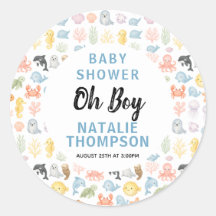 Cute Oceaan Onder de Zee Dieren Baby Shower