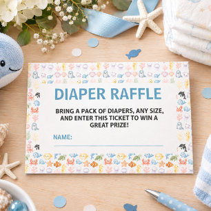 Cute Oceaan Onderzee Dier Baby Borrel Informatiekaartje