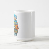 Cute Ocean Adventure Humor, Funny Sloth Diving art Koffiemok (Center)