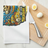 Cute Ocean Adventure Humor, Funny Sloth Diving art Theedoek (Quarter Fold)