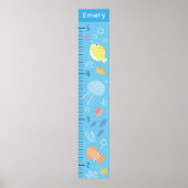 Cute Ocean Animals Growth Chart Poster (Voorkant)