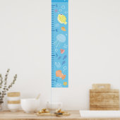 Cute Ocean Animals Growth Chart Poster (Keuken)
