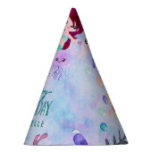Cute Ocean Animals Mermaid Theme Happy Birthday Feesthoedjes (Rechts)