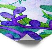 Cute Ocean Animals Mermaid Theme Happy Birthday Poster (Hoek)