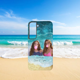 Cute Ocean/Beach Besties Custom Photo Samsung Galaxy Hoesje