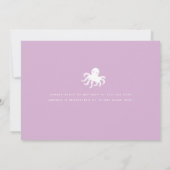 Cute Ocean Critters Baby shower Invite - Paars Kaart (Achterkant)