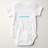 Cute Ocean Dolphins Baby Bodysuit | Blauwe Golven (Achterkant)