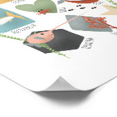 Cute Ocean Educatieve Vormen Neutrale Babykamer Poster (Hoek)