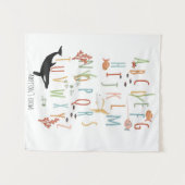 Cute Ocean Educational Alphabet Neutral Nursery Wandkleed (Voorkant (horizontaal))