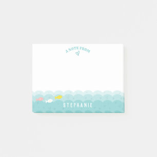 Cute Ocean Fish Hearts Whimsical Gepersonaliseer Post-it® Notes